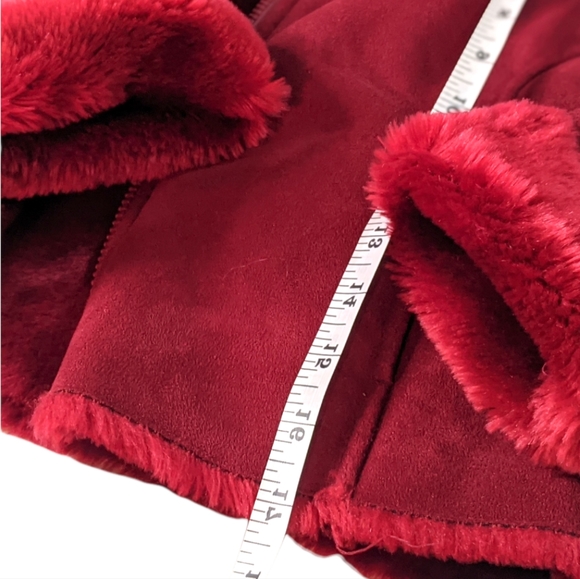 Gymboree Faux Sherpa Red Coat - Large (10-12years) - Picture 3 of 5